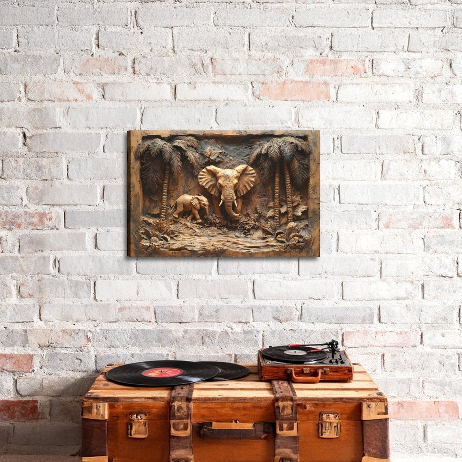 Pink Hour — Oresh textured canvas print detail