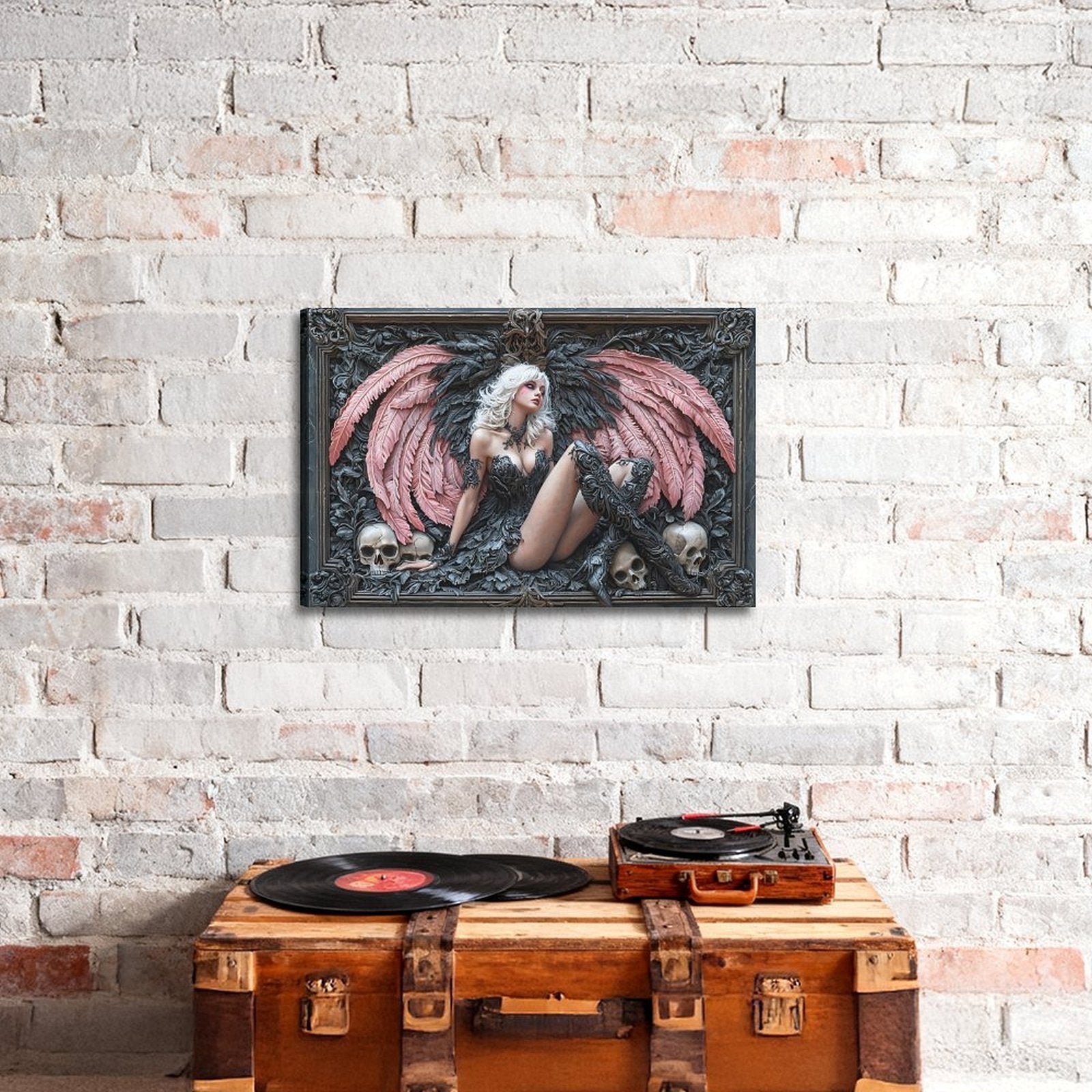 A Room in Bloom — Oresh textured canvas print detail