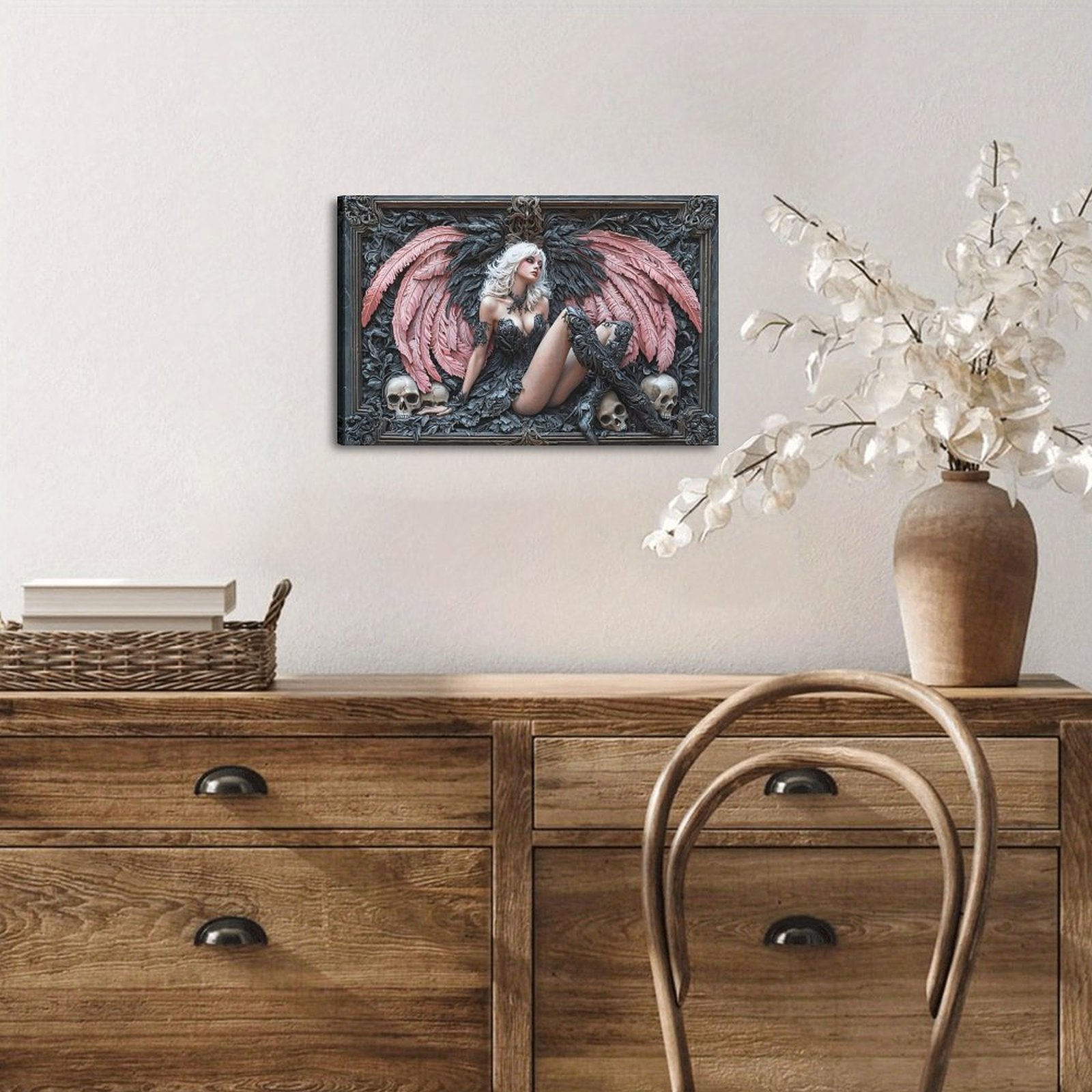 A Room in Bloom — Oresh textured canvas print detail