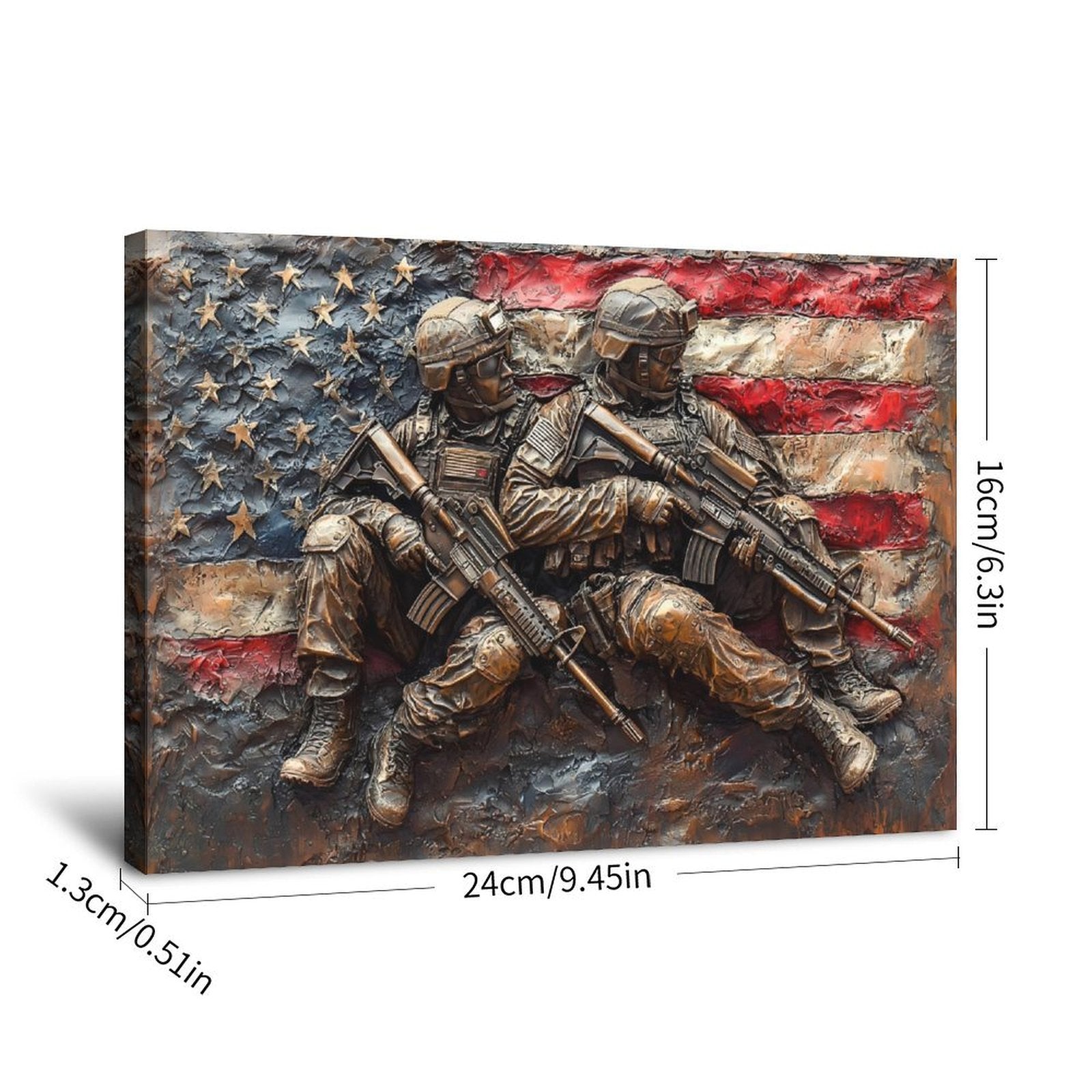 Service & Honor — Oresh textured canvas print detail
