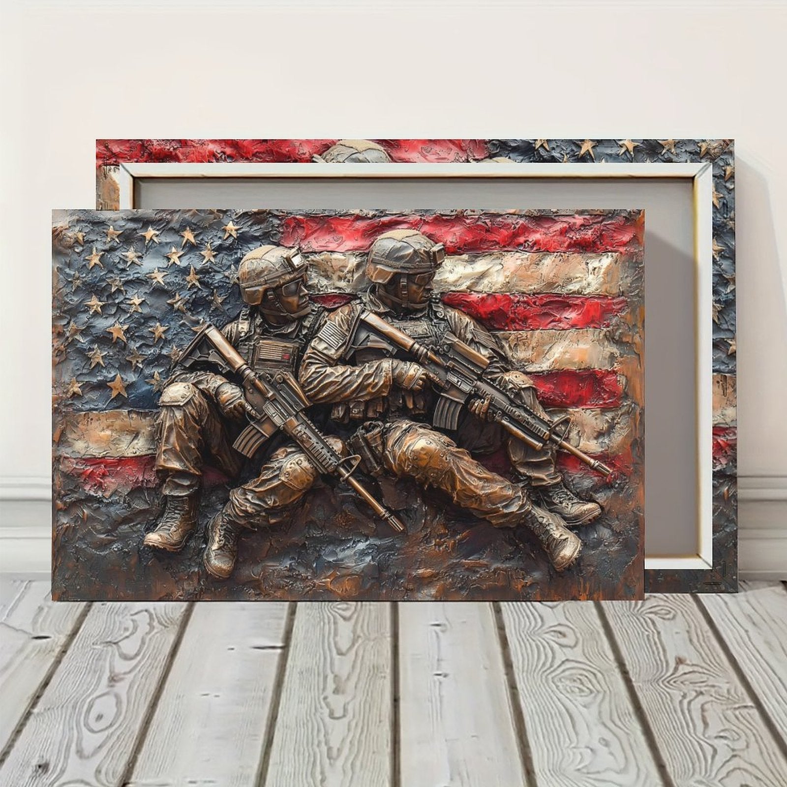 Service & Honor — Oresh textured canvas print