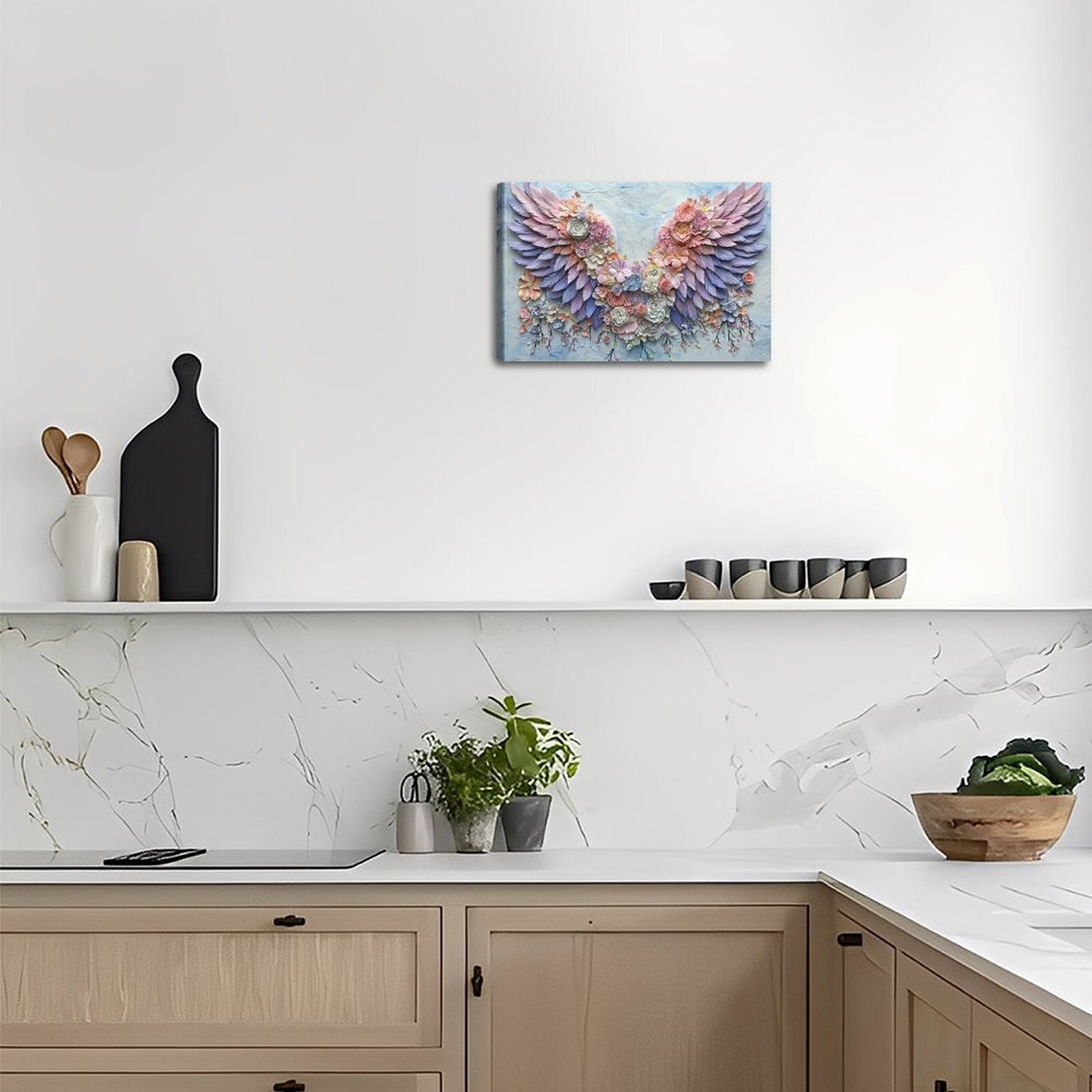 Pastel Wings — Oresh textured canvas print detail