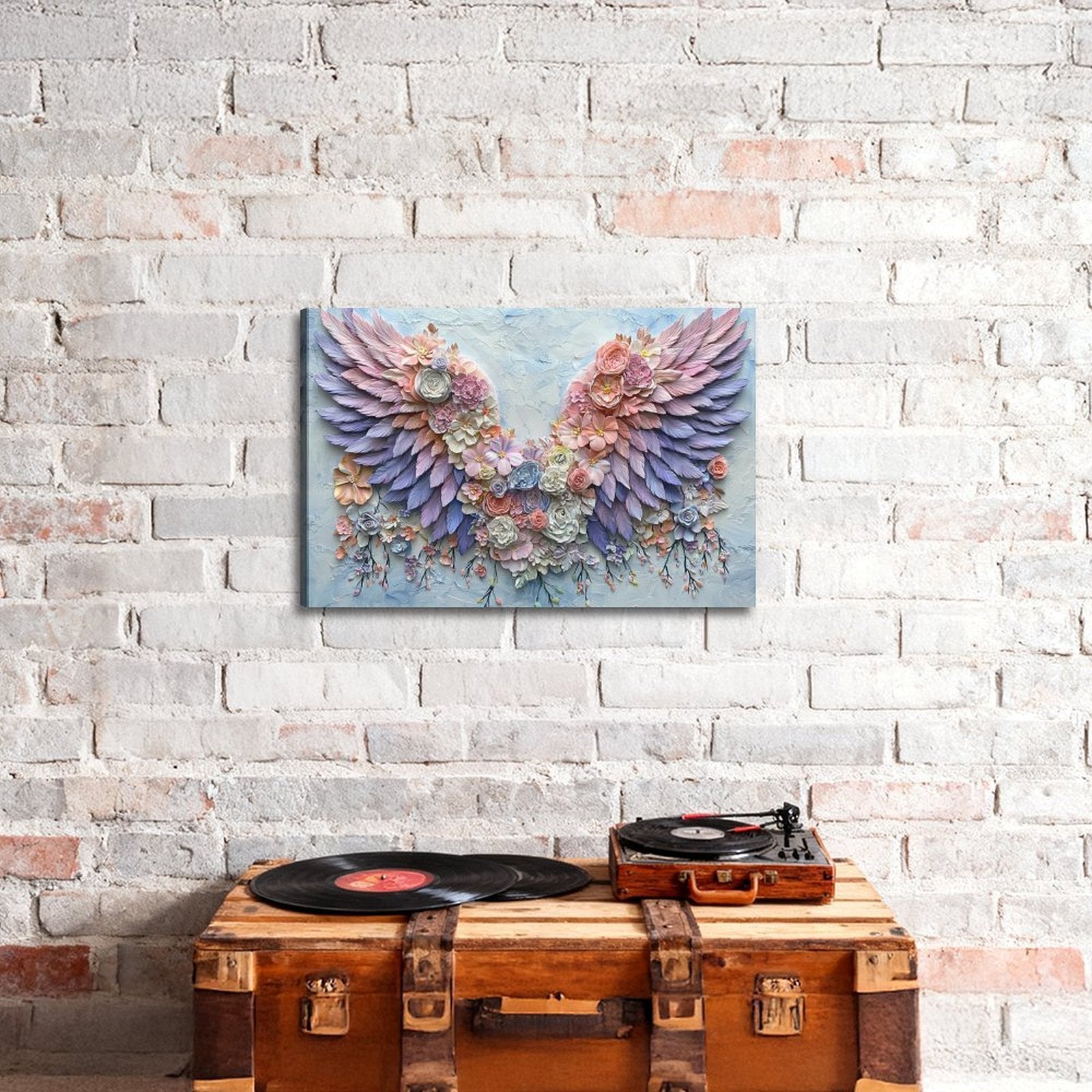 Pastel Wings — Oresh textured canvas print detail
