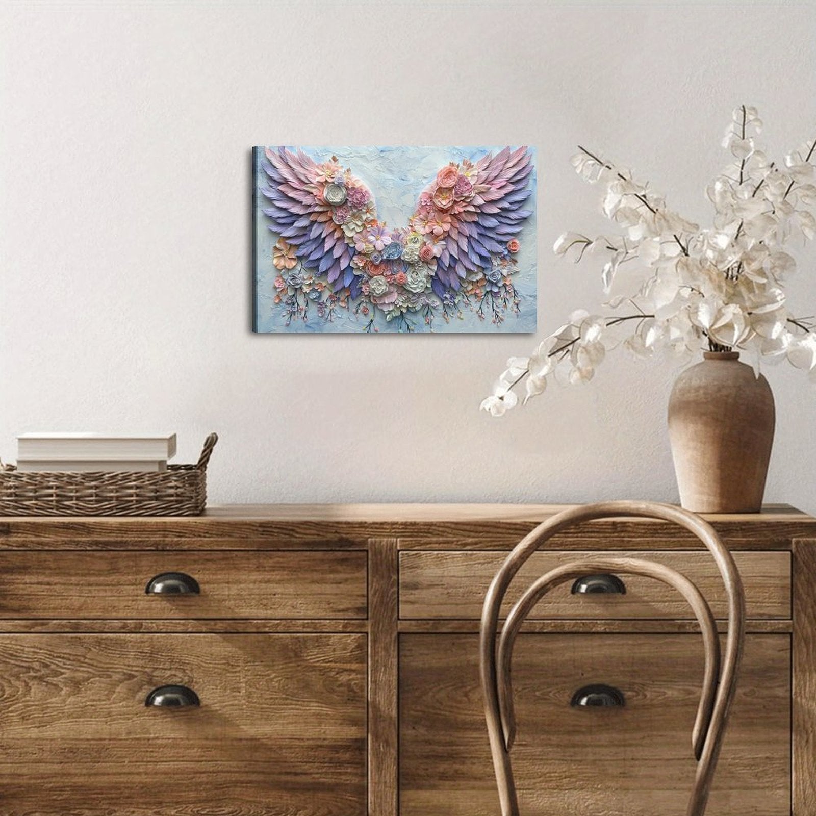 Pastel Wings — Oresh textured canvas print detail