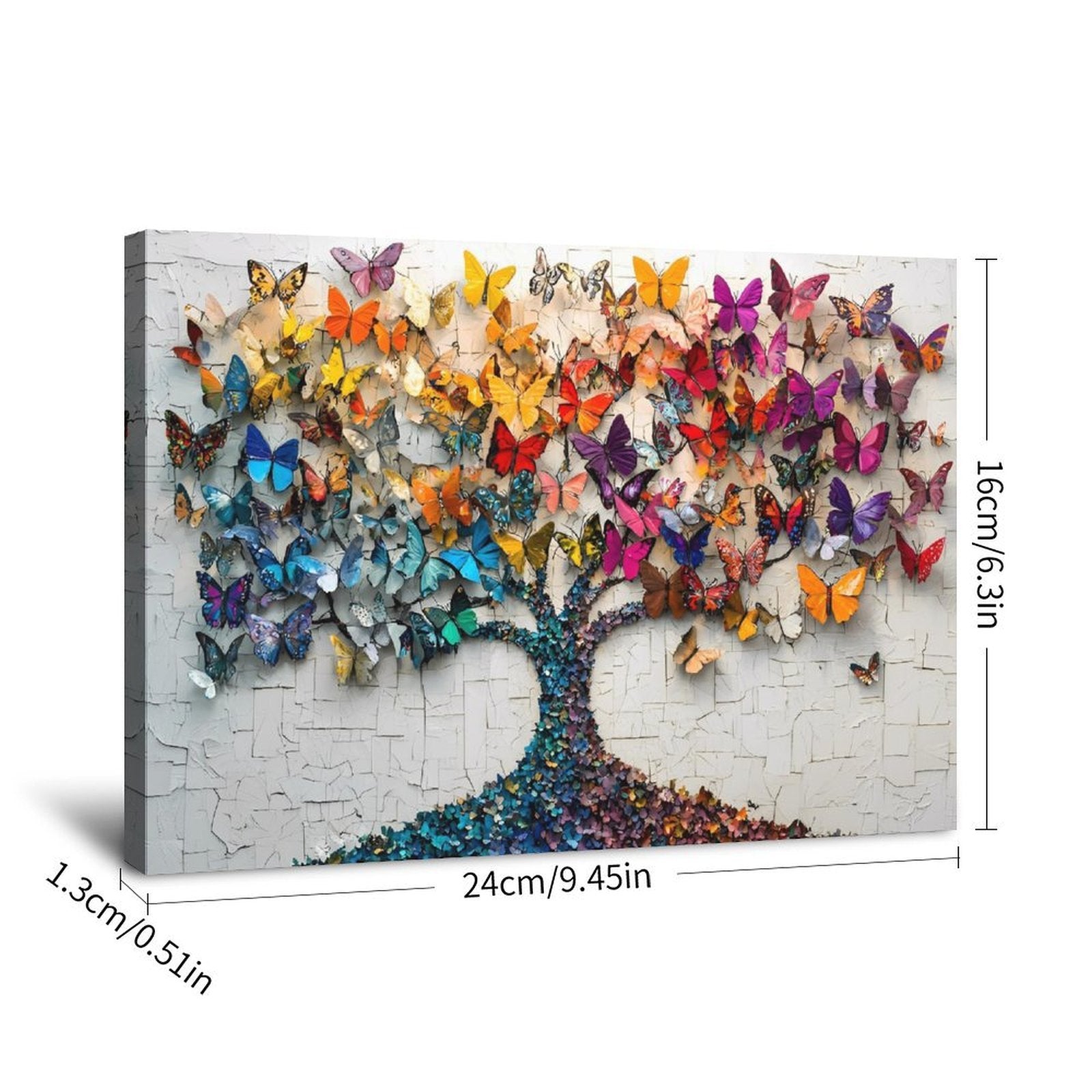 Butterfly Garden — Oresh textured canvas print detail