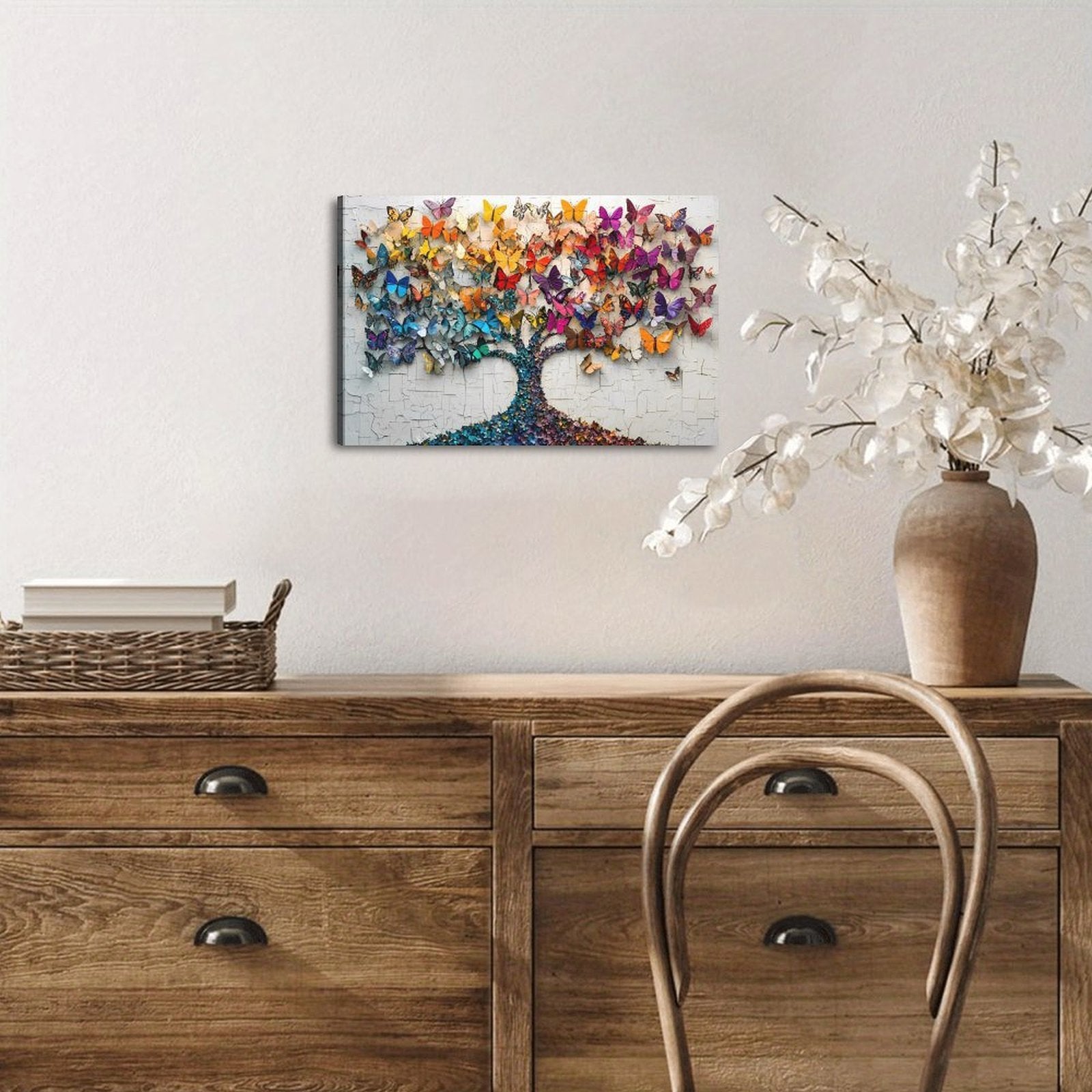 Butterfly Garden — Oresh textured canvas print detail