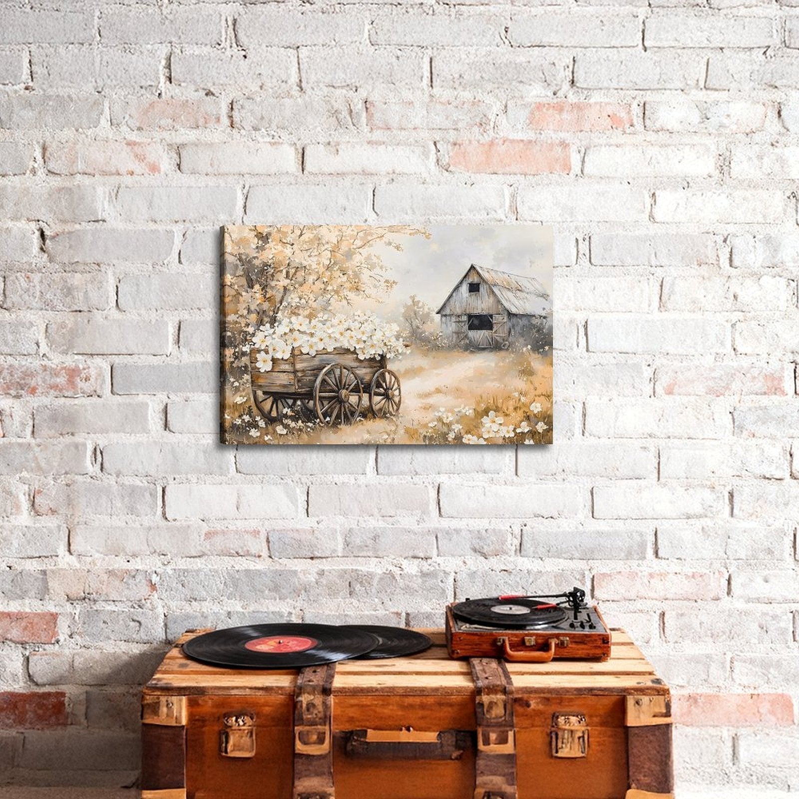 Night Bloom — Oresh textured canvas print detail