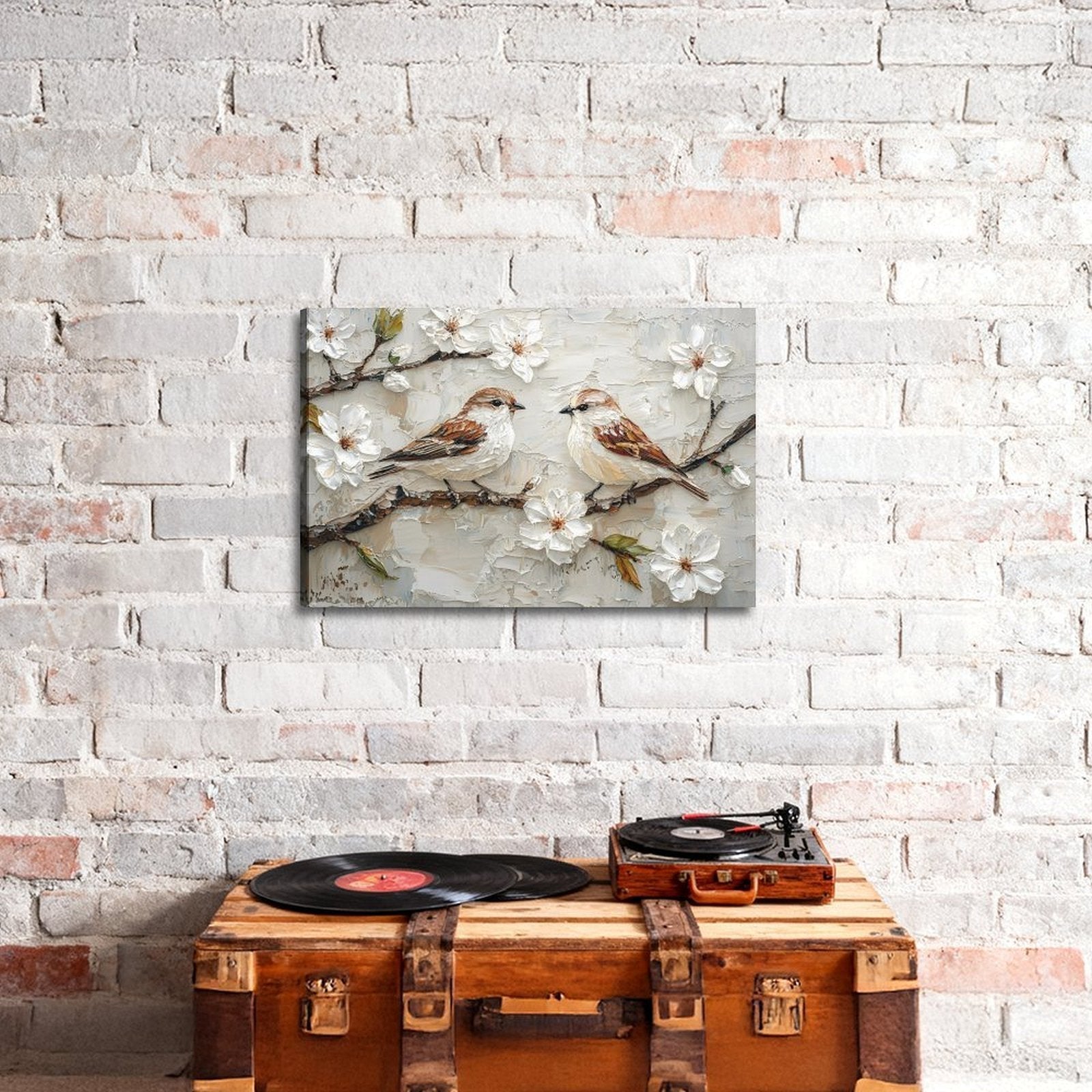 The Green Room — Oresh textured canvas print detail