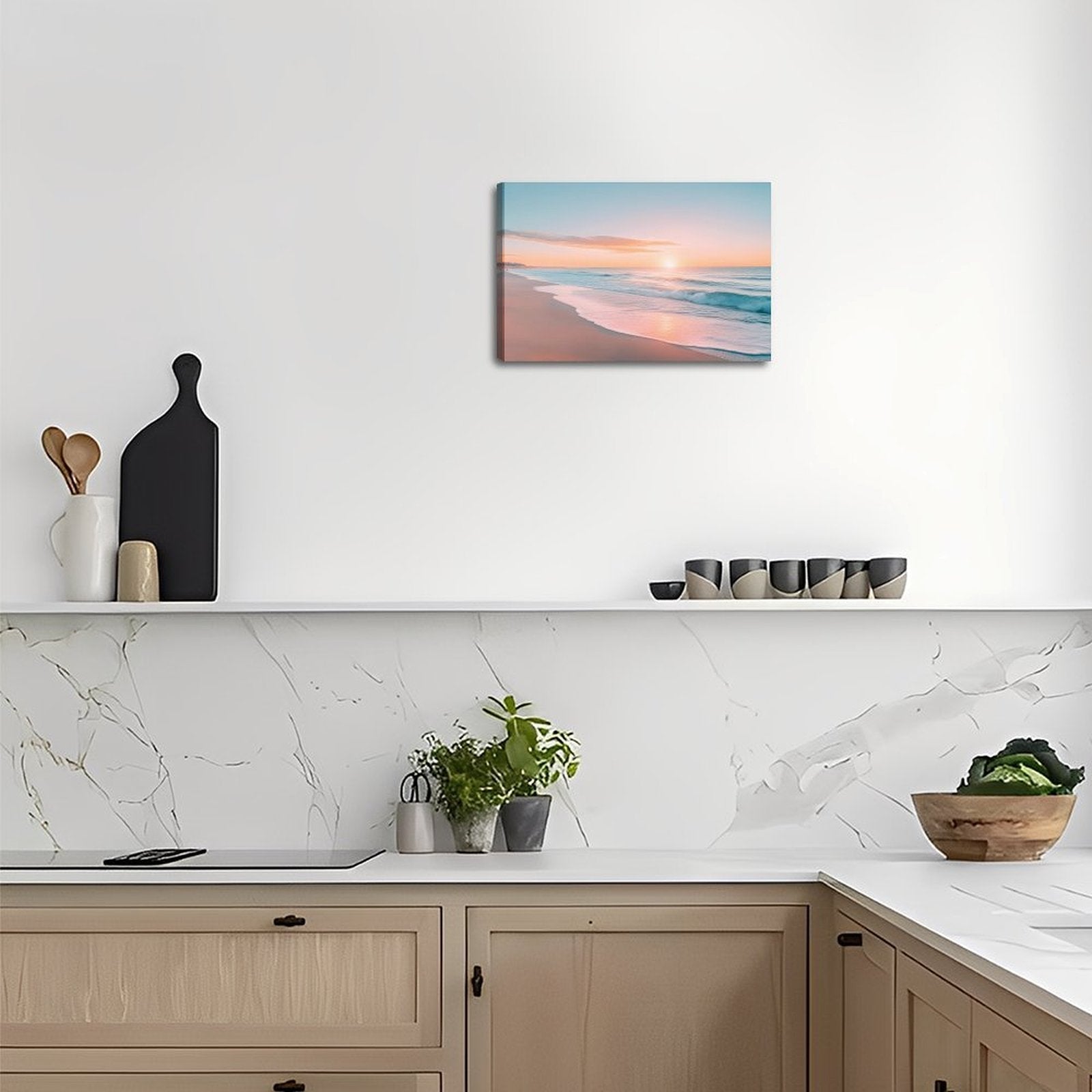 Soft Geometry — Oresh textured canvas print detail