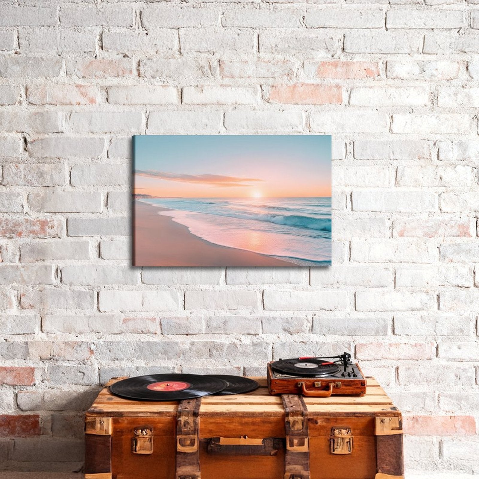 Soft Geometry — Oresh textured canvas print detail