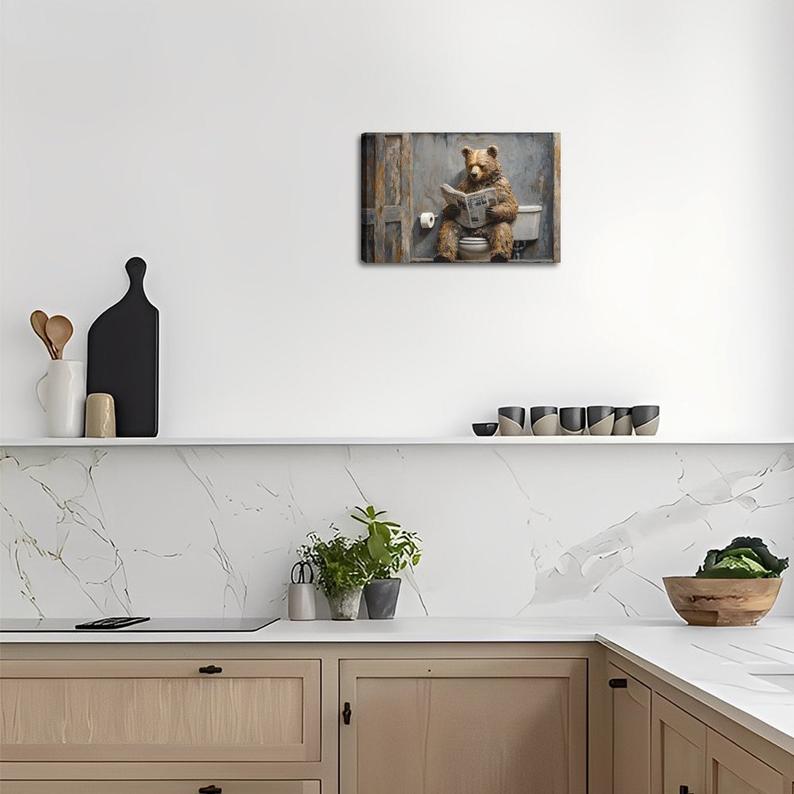 The Garden Party — Oresh textured canvas print detail