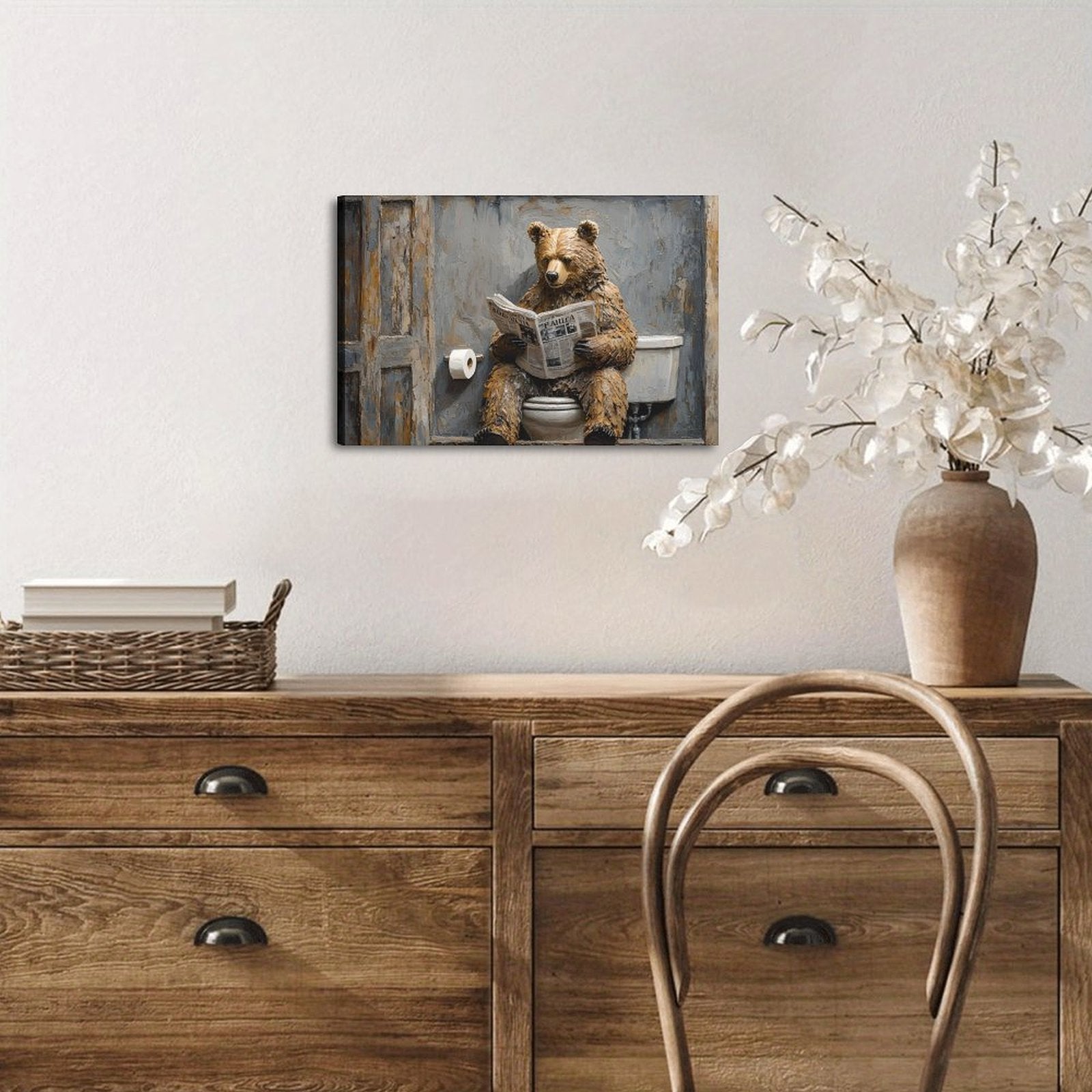 The Garden Party — Oresh textured canvas print detail