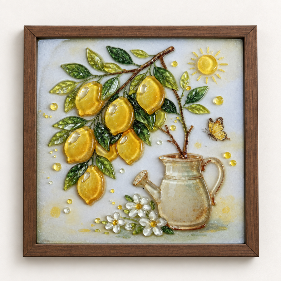 Lemon Garden framed art — 01-hero-walnut.png