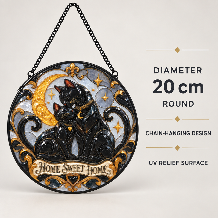 20 cm specifications of Home Sweet Home round hanging art