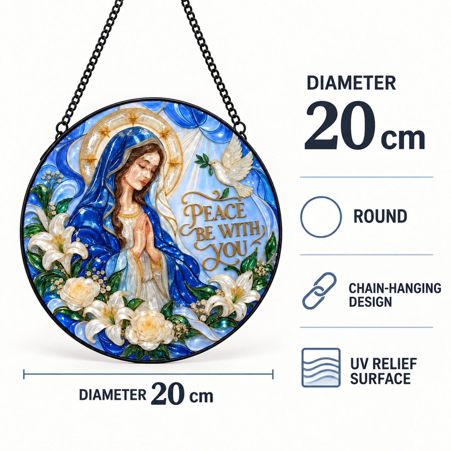 20 cm specifications of Peace Be With You round hanging art